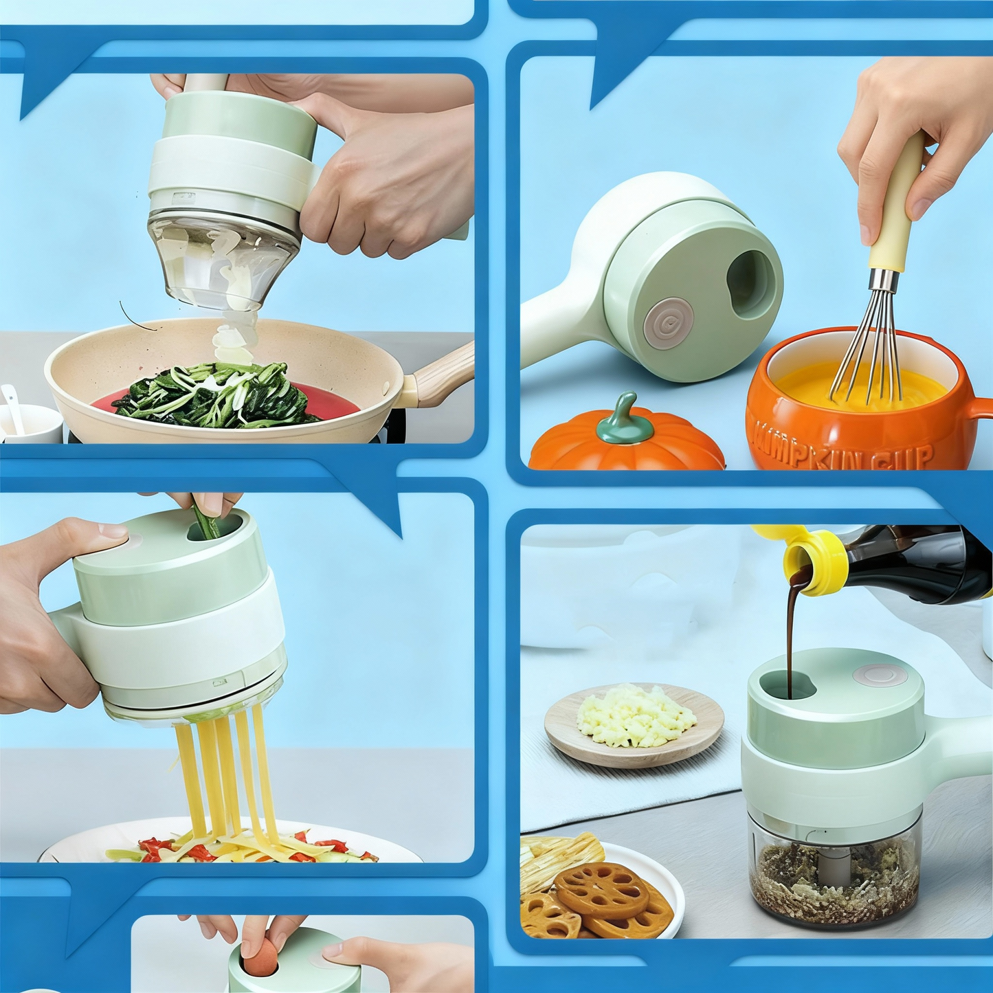 4 in 1 Electric Vegetable Cutter by ZapNex®