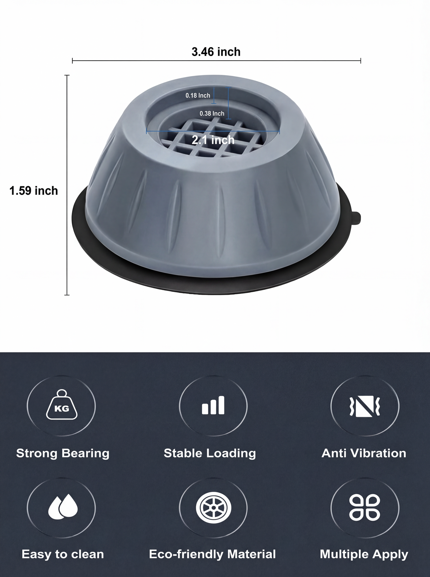 Anti Vibration Washing Machine (set of 4)