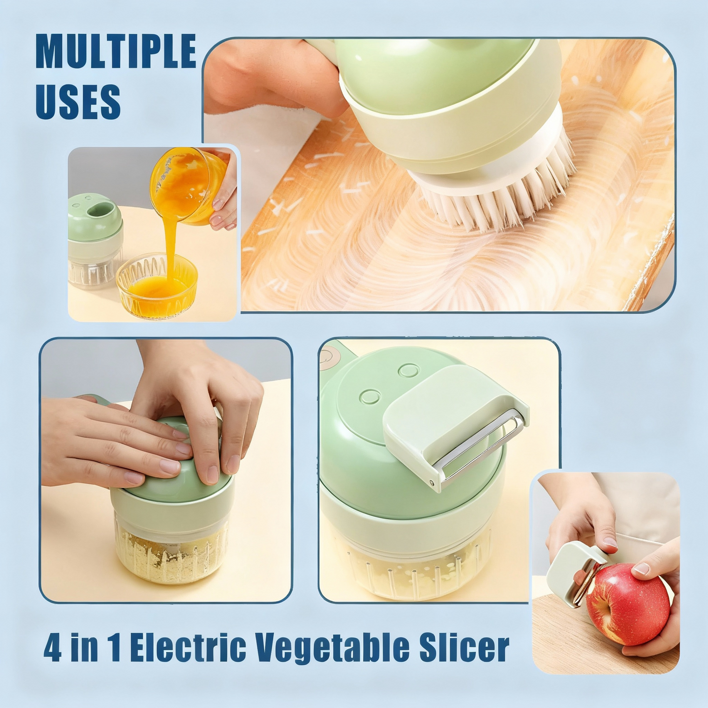 4 in 1 Electric Vegetable Cutter by ZapNex®